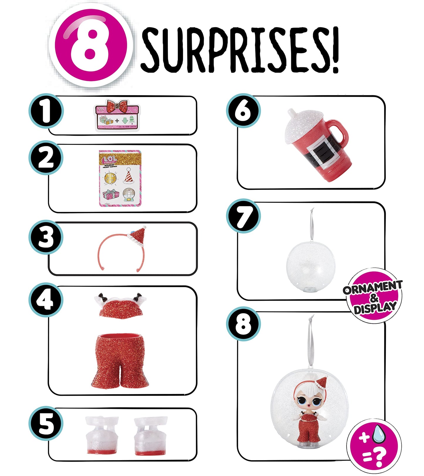 LOL Surprise Holiday Supreme Sleigh Babe with 8 Surprises Including Collectible Doll, Shoes, and Accessories | for Kids Ages 4+