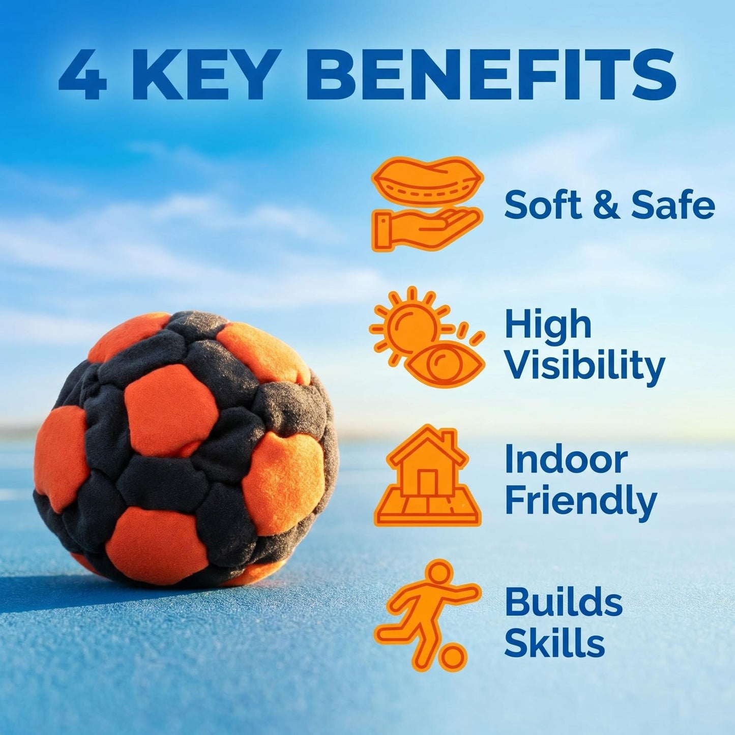 Yewmow Soccer Footbag Set,Hand Woven Kick Bags for Juggling