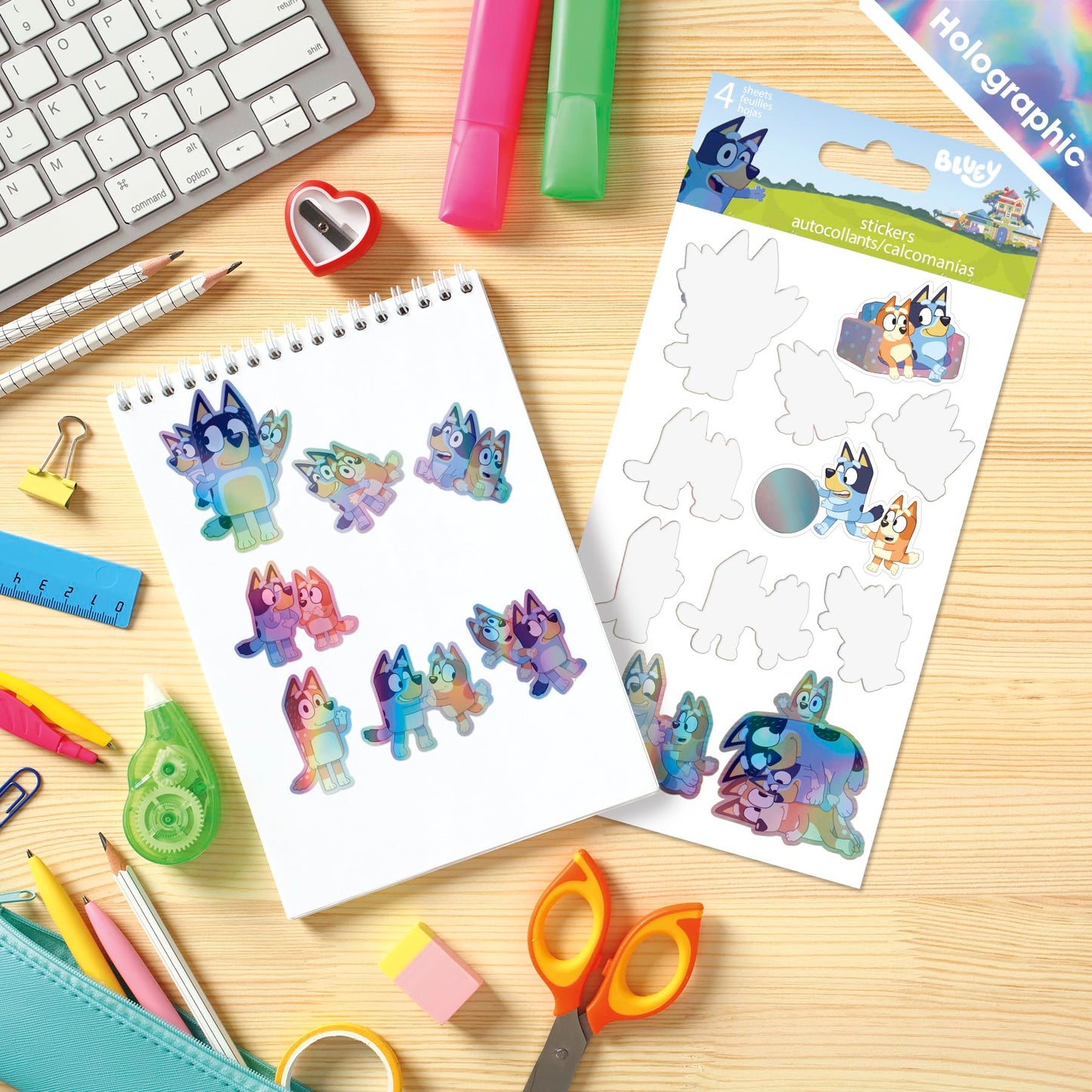 Bluey Holographic Stickers Pack