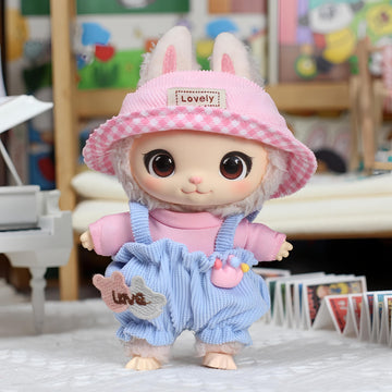 Jrelecs Kawaii Chic Style Clothes for Labubu 17cm/6.7inches Dolls , Cute Outfit with Accessories,Premium Fashion Dresses for Dolls Accessories Suit
