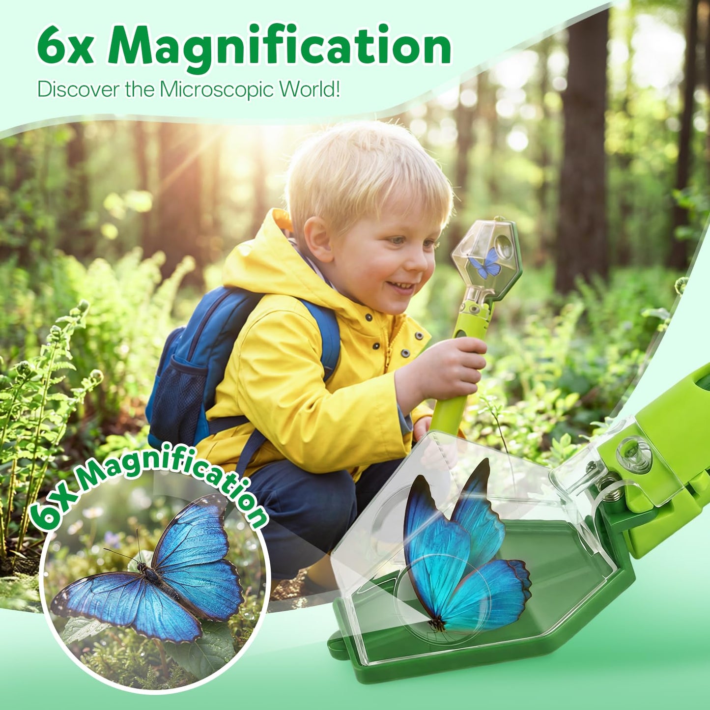 Kiditos Bug Catcher Kit for Kids Ages 3-8, One-Click Insect Catcher