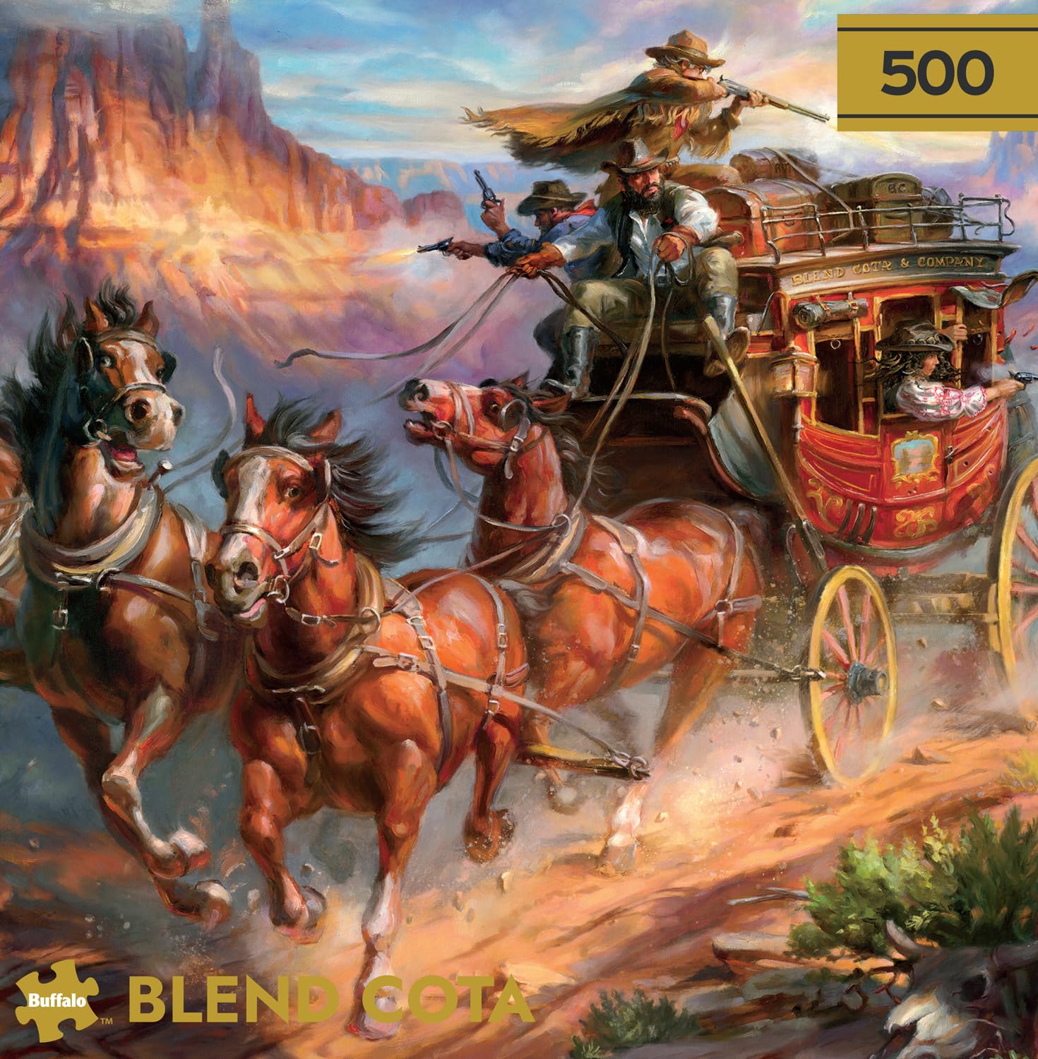 Buffalo Games - Wild Wild West - 500 Piece Jigsaw Puzzle for Adults
