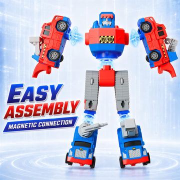 iPlay, iLearn Kids Magnetic Transform Robot Toy, Toddler Construction Truck