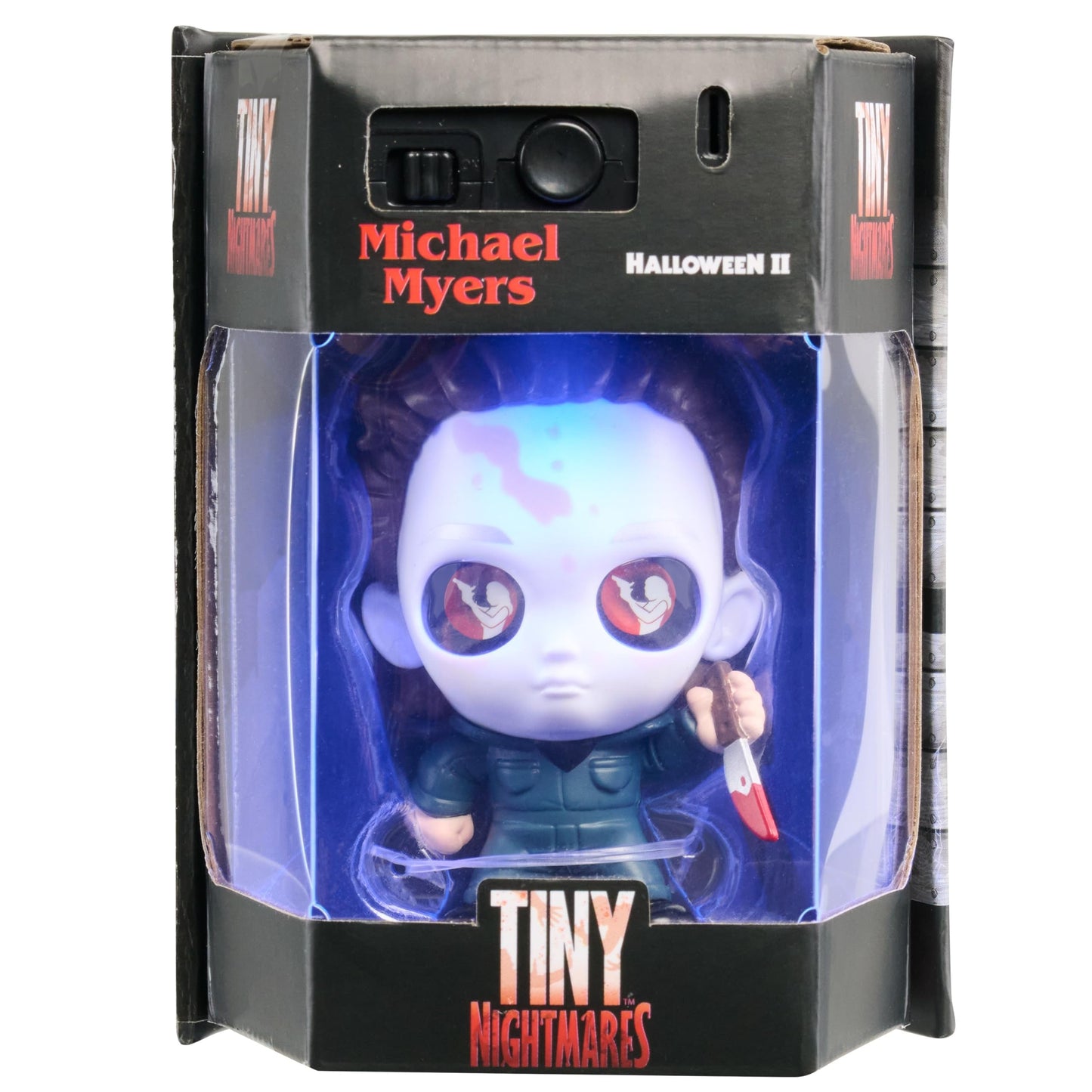 Tiny Nightmares 3-inch Black Light Edition Collectible Michael Myers Figure, Amazon Exclusive, Toy for Fans, Teenagers, Adults. Boys, Girls, Ages 14