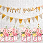 Jremreo 6 Pack 7x7x7 Inches Pink Floral Baby Shower Centerpiece Boxes with 'BABY' Letters, Perfect for Girl Baby Shower, Gender Reveal Party Favors