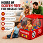Kiddey Fire Truck Play Tent for Kids - Firetruck Tents with Sirens and Fireman Sound Button for Girls, Boys, & Toddlers Gifts - Red Fire Engine Pop Up