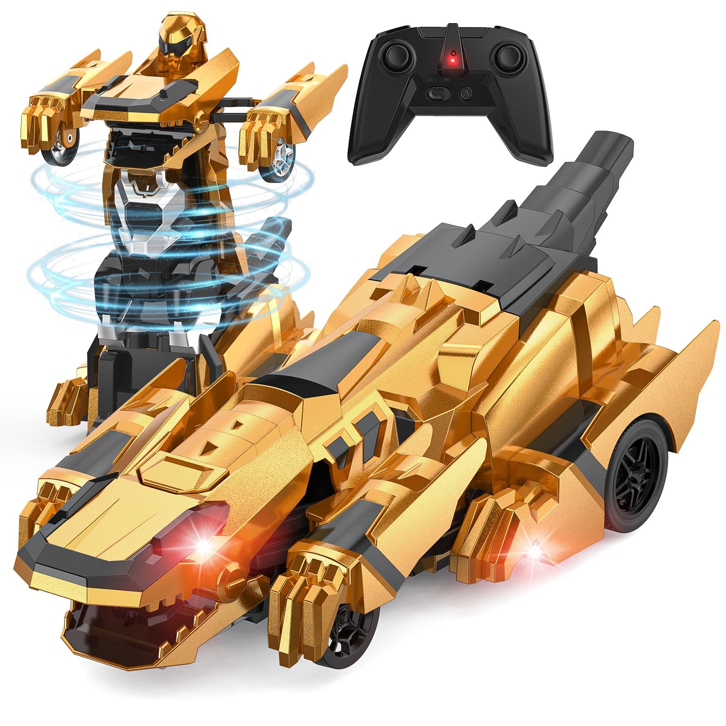 Kroyedfuw Dinosaur Transform RC Cars, 2.4Ghz Remote Control Car