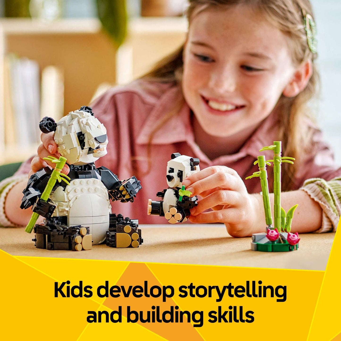 LEGO Creator 3 in 1 Wild Animals Panda Family - Building Toy Kit for Kids with 3 Building Options, Panda, Penguin, or Orca - 8 Year Old Girl & Boy
