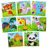 NASHRIO Wooden Puzzles for Toddlers Age 3-5, 8 Pack Animal and Dinosaur Jigsaw Puzzles, Preschool Educational Toys, Wooden Puzzle Set for Boys Girls