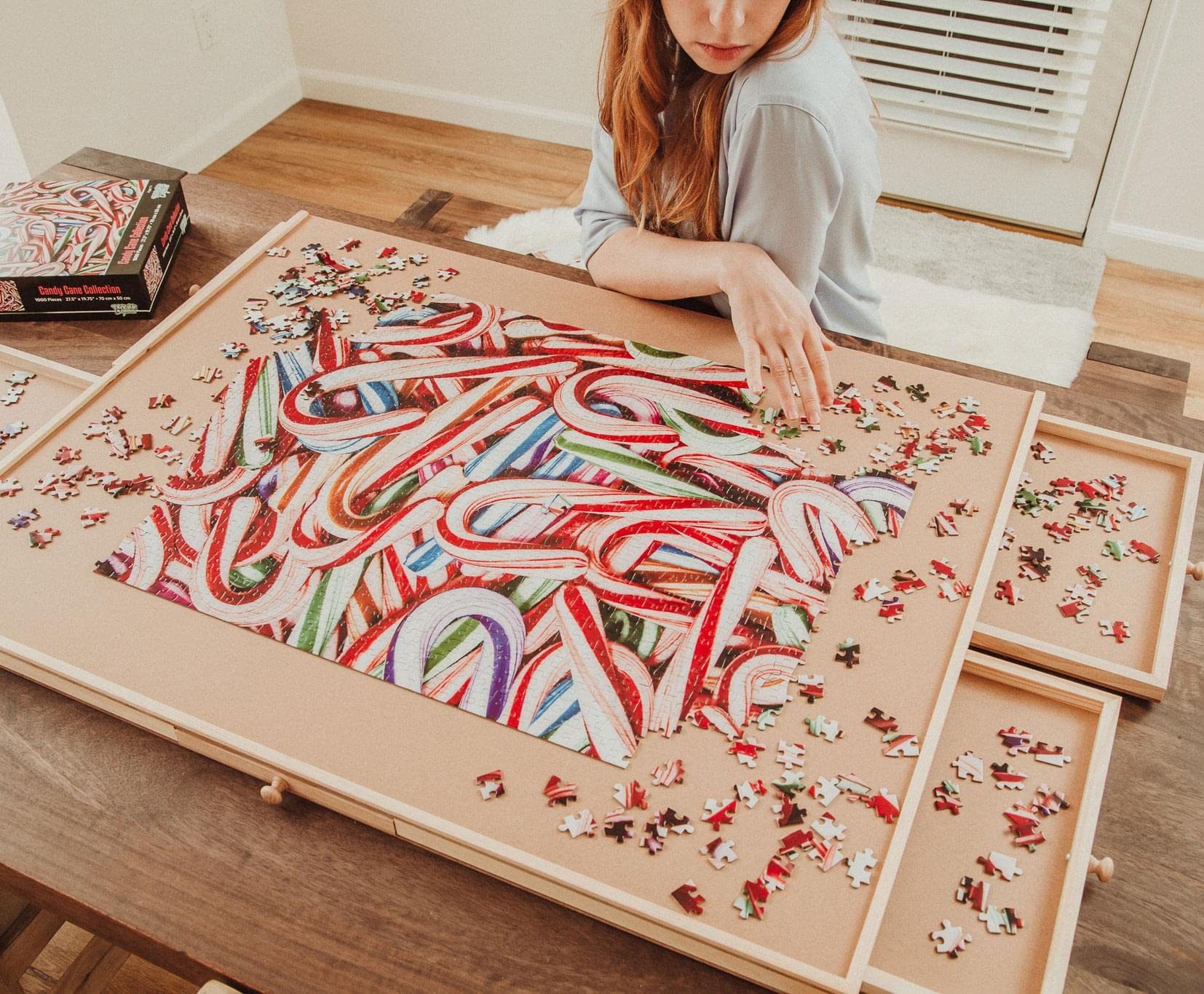 Candy Cane Collage 1000-Piece Jigsaw Puzzle for Adults | Brain Teaser, Educational Developmental Toys & Games, Building Kit Activities to Encourage