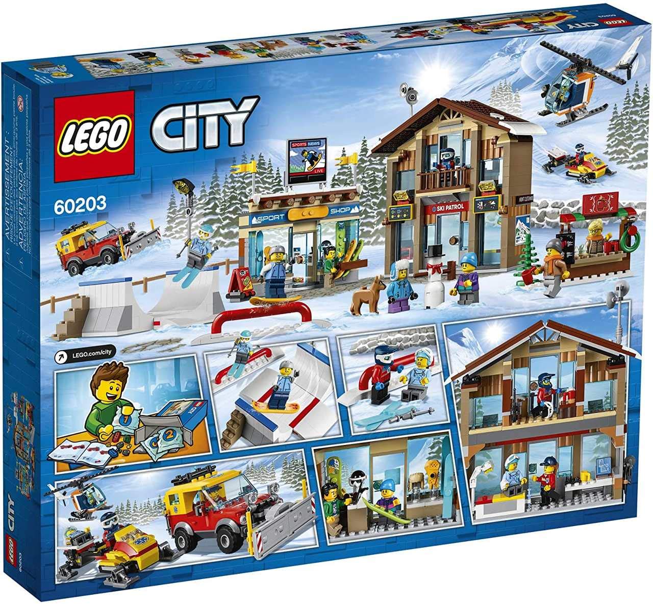 LEGO City Ski Resort 60203 Building Kit Snow Toy for Kids (806 Pieces)