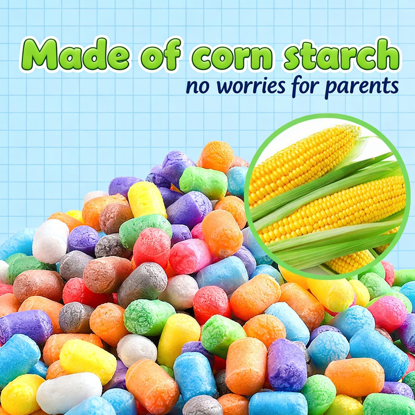 Arts and Crafts For Kids - Magic Foam Corn Craft Kit, STEM Building Model Toys, Bulk Crafts Supplies Kits, Kindergarten Preschool School Crafts Set