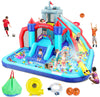 Wesoky Bounce House Water Slide for Kids, 10 in 1 Big Waterslide Inflatable Water Park with Splash Pool Long Slide Sprinkler Blower, Blow up Water