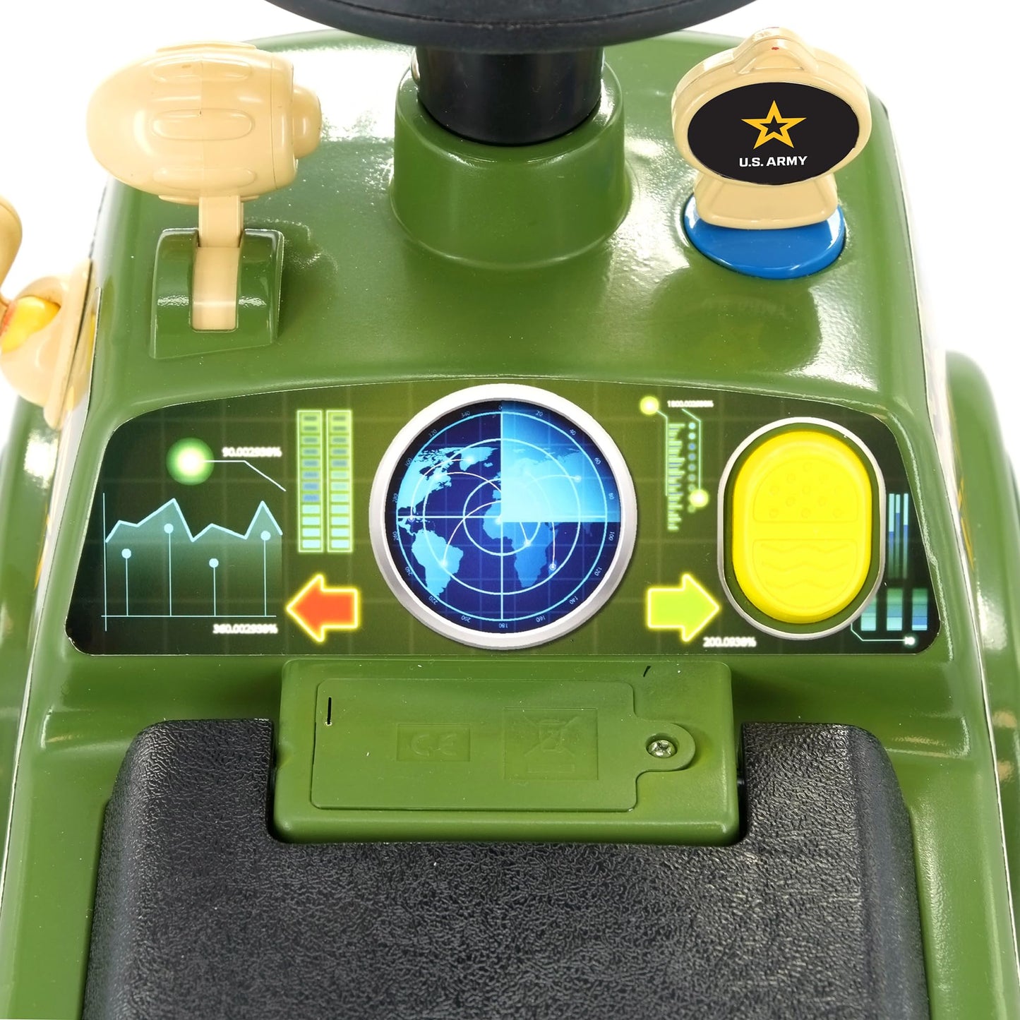 Kiddieland Lights & Sounds Military Activity Truck Ride-On Toddler Vehicle