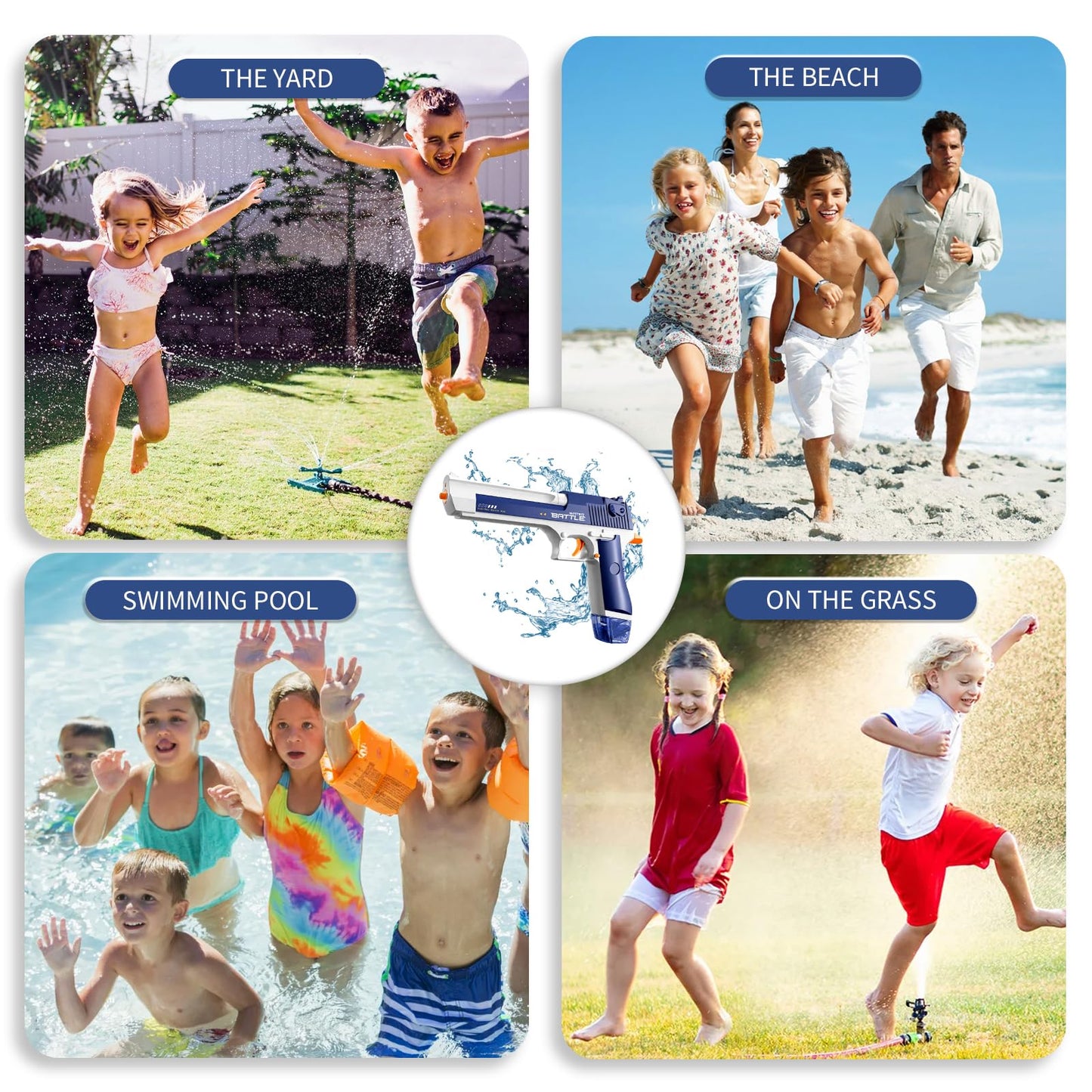 Snowall Electric Water Gun with Long Range,Automatic Squirt Gun for Kids and Adults, Long Distance Water Pistol for Pool Beach Outdoor Play