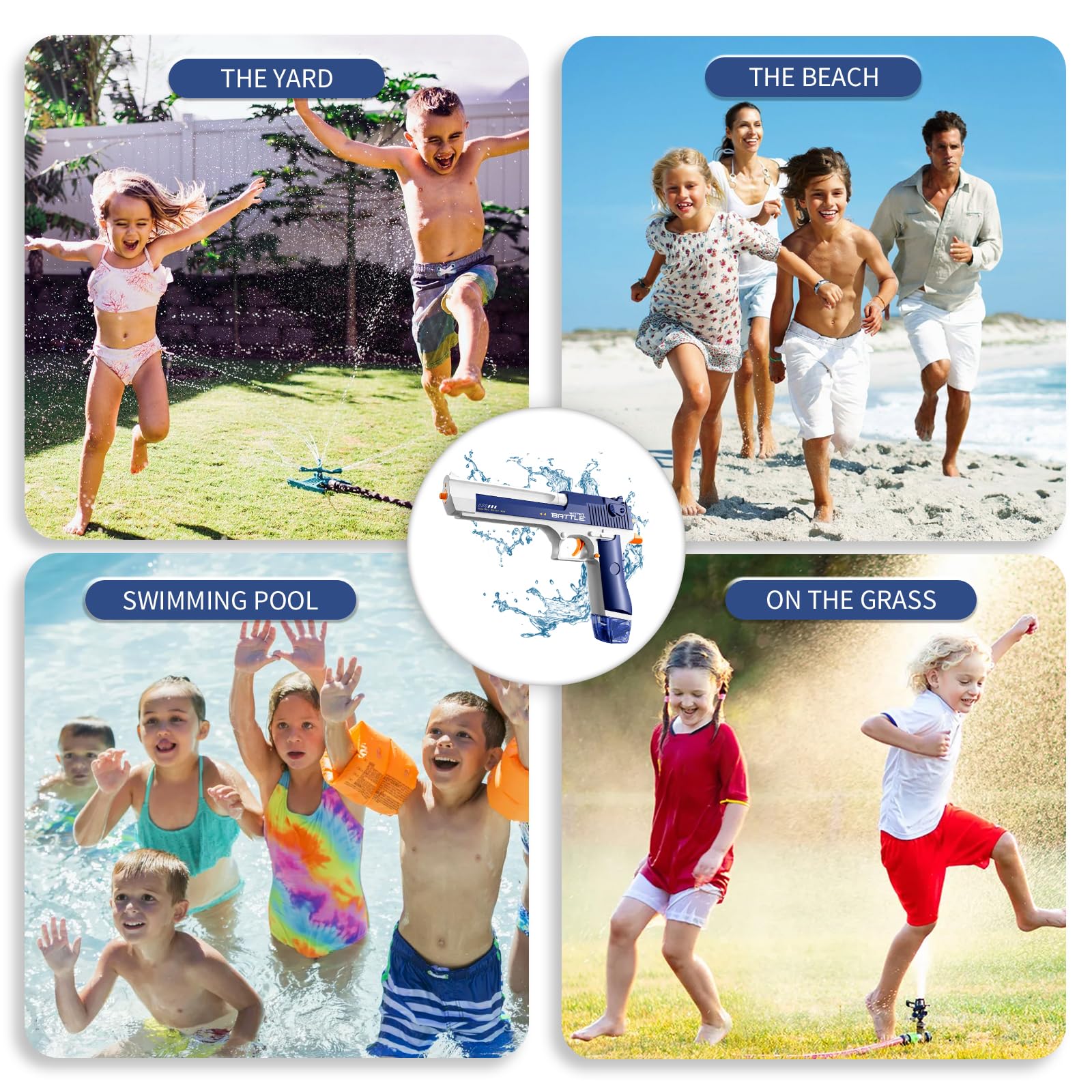 Snowall Electric Water Gun with Long Range,Automatic Squirt Gun for Kids and Adults, Long Distance Water Pistol for Pool Beach Outdoor Play