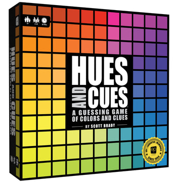 HUES and CUES - Vibrant Color Guessing Board Game for 3-10 Players Ages 8+, Connect Clues and Guess from 480 Color Squares