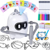 WOQWOQ Drawing Robot for Kids, Smart Scan & Music Interactive Educational Drawing Toy, with 200 Cards & 12 Color Pens, Montessori Painting Learning