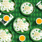 St. Patrick's Day Party Supplies Tableware Set Irish Themed Tableware with Lucky Shamrock Paper Plates Napkins Cups Tablecloth Banner for St