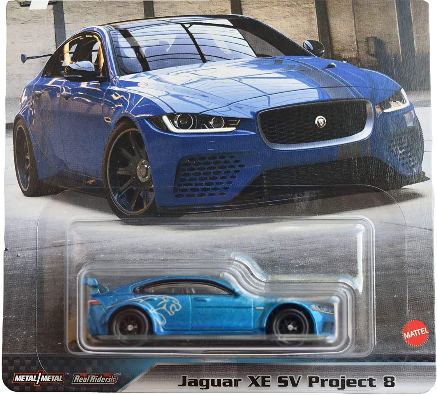 Mattel Hot Wheels Fast & Furious Full Force Jaguar XE SV Project 8 4/5, Blue