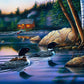 SUNSOUT INC - Backwater Loons - 500 pc Jigsaw Puzzle by Artist: Robert Andrea - Finished Size 18" x 24" - MPN# 60852