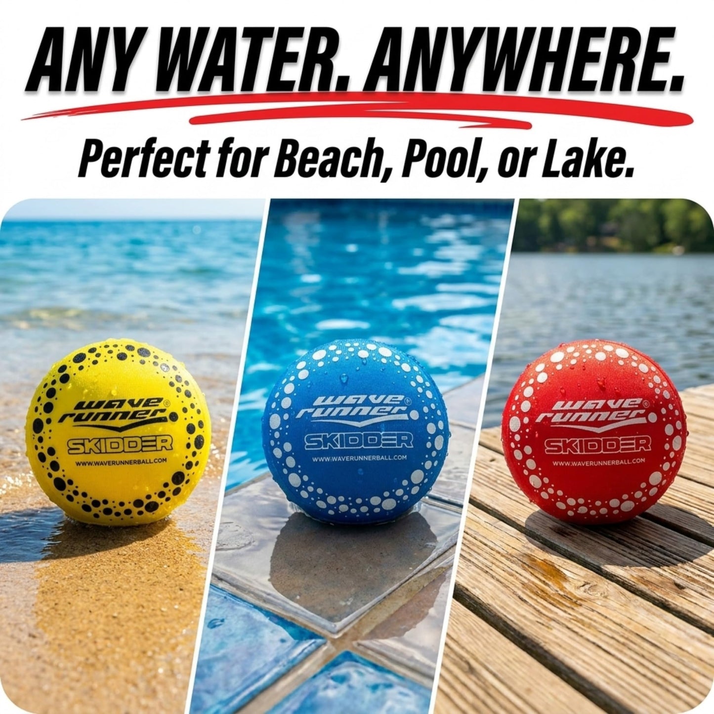 Wave Runner Water Bouncing Frisbee- Disc that Bounces, Skids, and Skips On Water | The Perfect Beach and Pool Toy (Color May Vary) (Single)