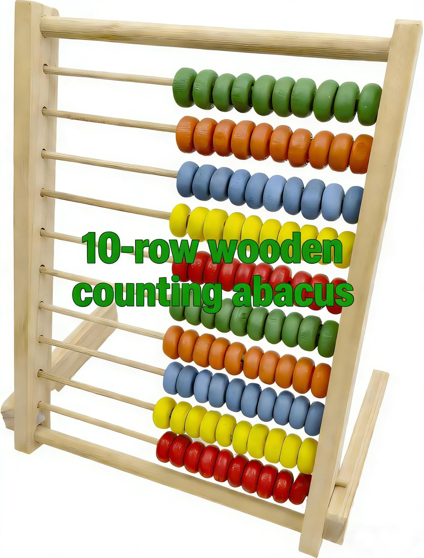 MAGIKON Wooden Abacus, 10 Rows Counting Frame 8in for Math