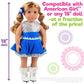 Ice Skating Doll Outfit for 18-Inch Dolls - 4-Piece Sparkle Winter Dress Set -Fits American Girl and Our Generation- Includes Sequin Skating Dress