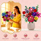 Rongmeiz Flower Bouquet Building Set, 1020 PCS Botanical Collection Building Block Toy, Rose Flowers Plant Home Decor, Christmas, Valentine's Day