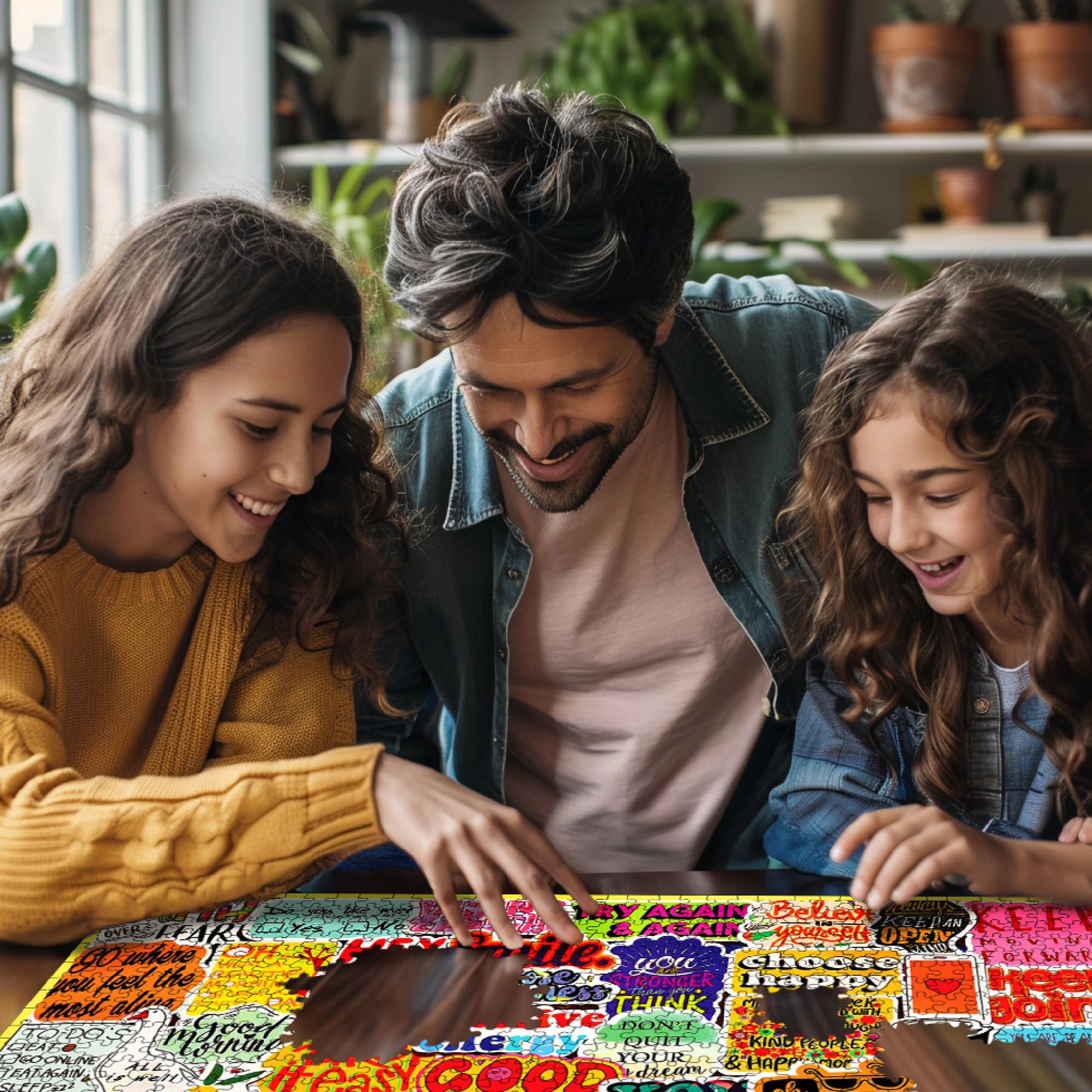 White Mountain 500 Piece Jigsaw Puzzle Retro Nostalgic Collage, Good Vibes