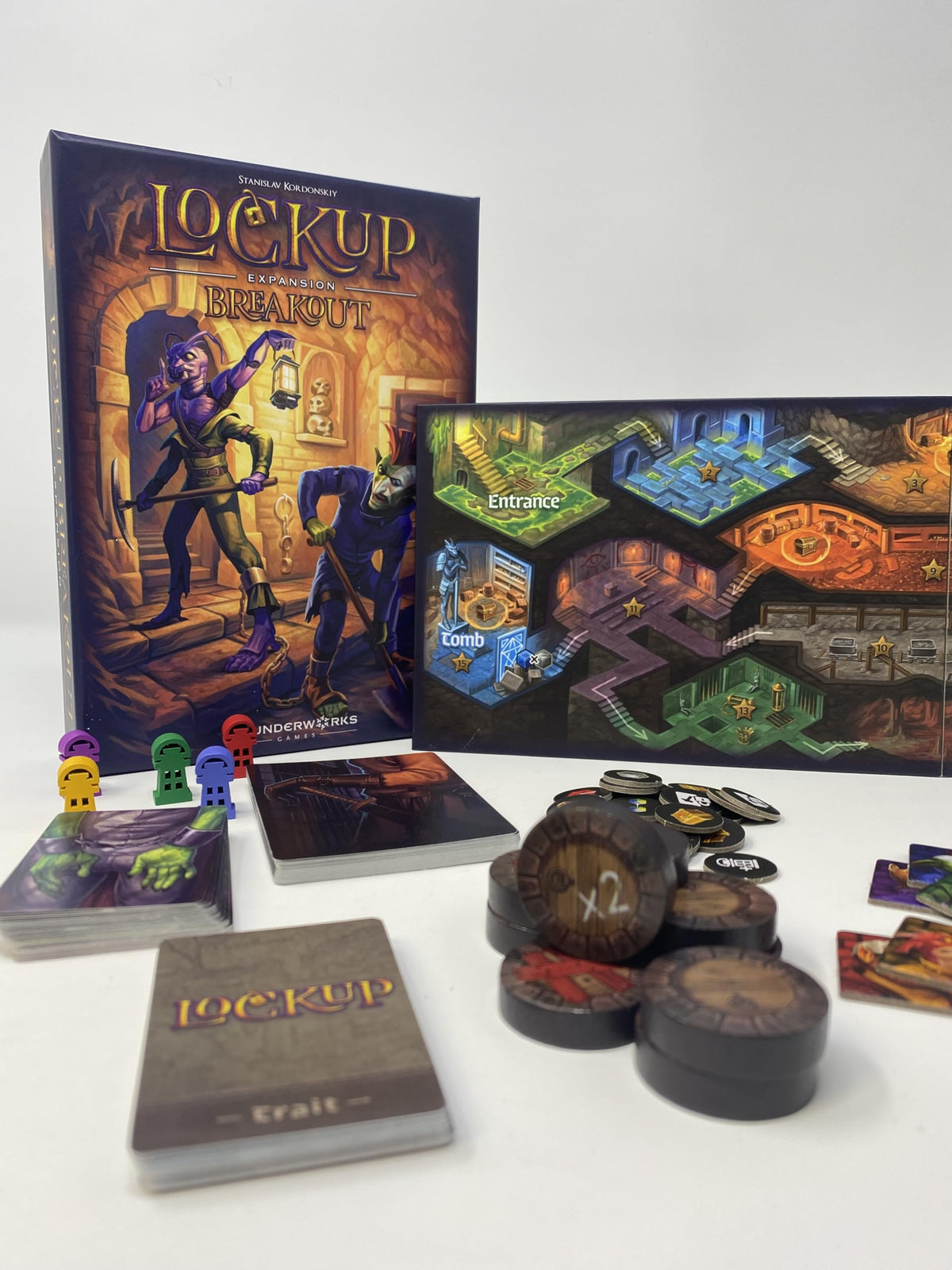Breakout - Expansion for Lockup Board Game | Adds Secret Passages, New Goons, New Items. Seek, Explore, Escape! Strategy Euro Family Game for 1-5