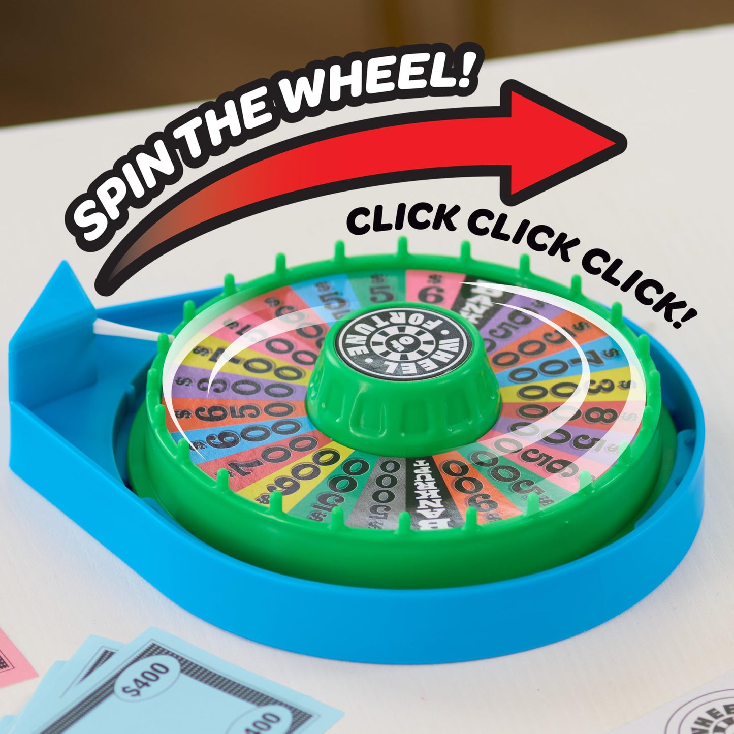 Wheel of Fortune Deluxe Game, Interactive Puzzle Board, 100 Puzzles