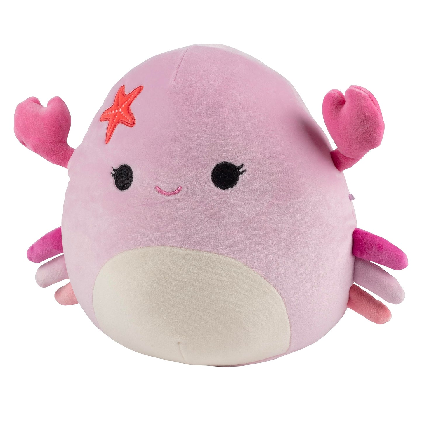 Squishmallows Original 10-Inch Cailey The Pink Crab - Official Jazwares Plush - Collectible Soft Squishy Stuffed Animal Toy - Gift for Kids, Girls