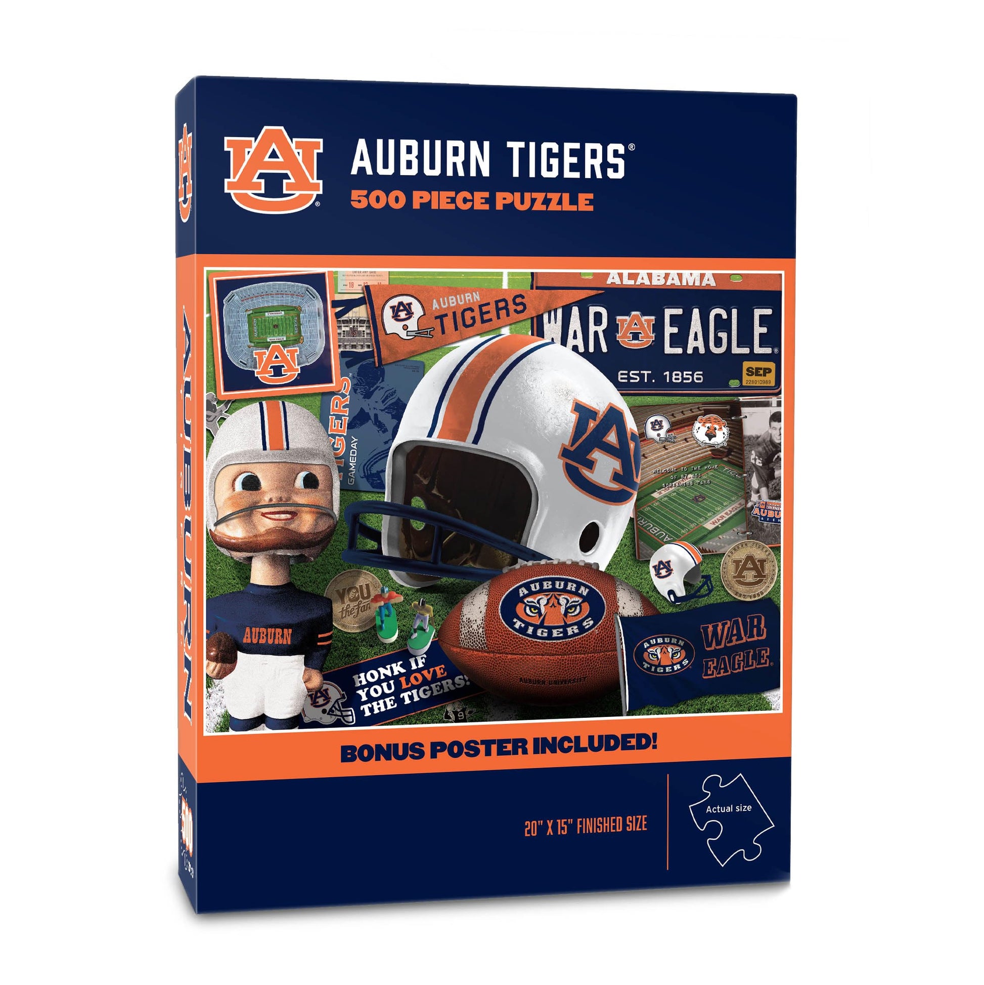 YouTheFan NCAA Auburn Tigers Retro Series 500pc Puzzle 15" x 20"