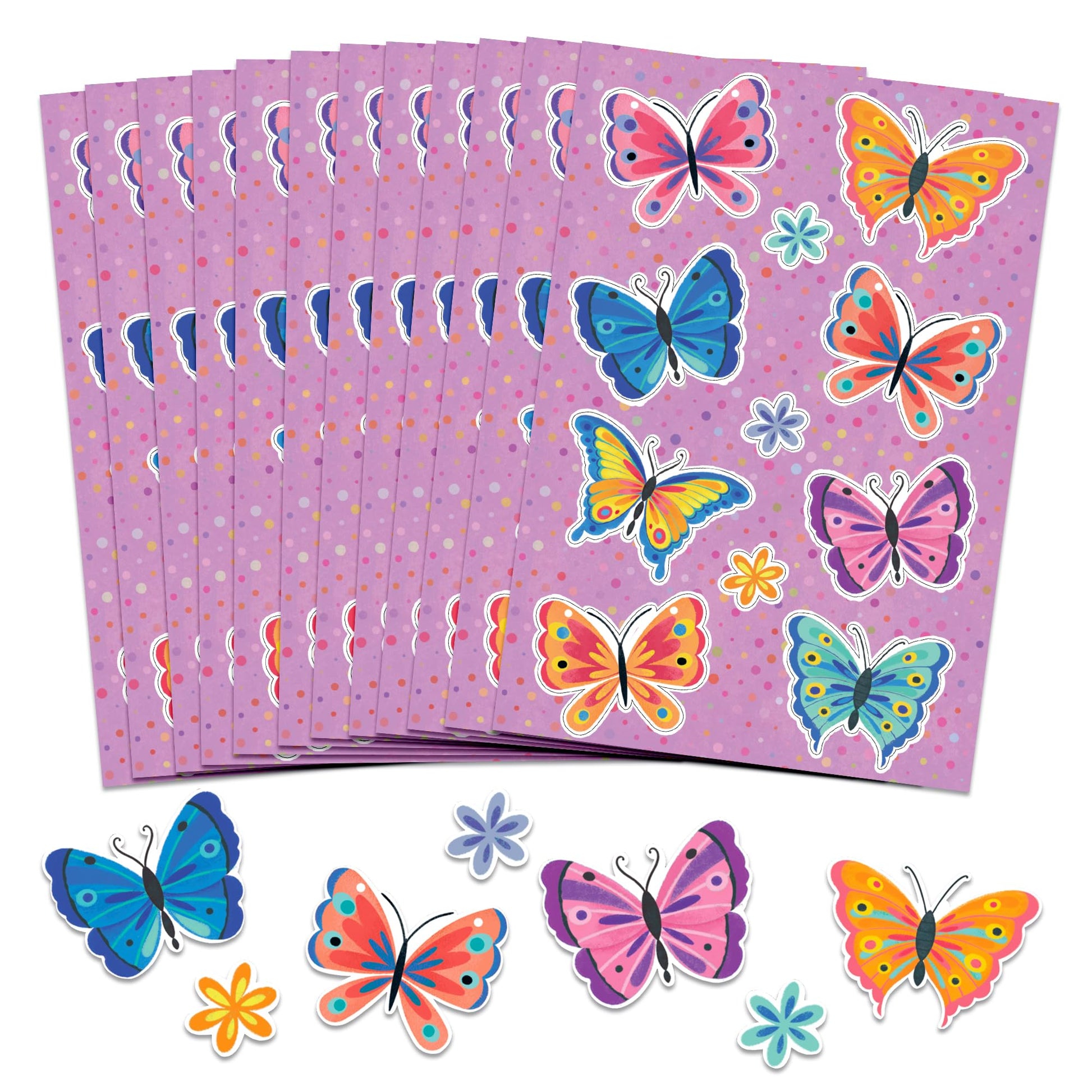 Designer Greetings 528 PCS Butterfly Stickers - Perfect for School