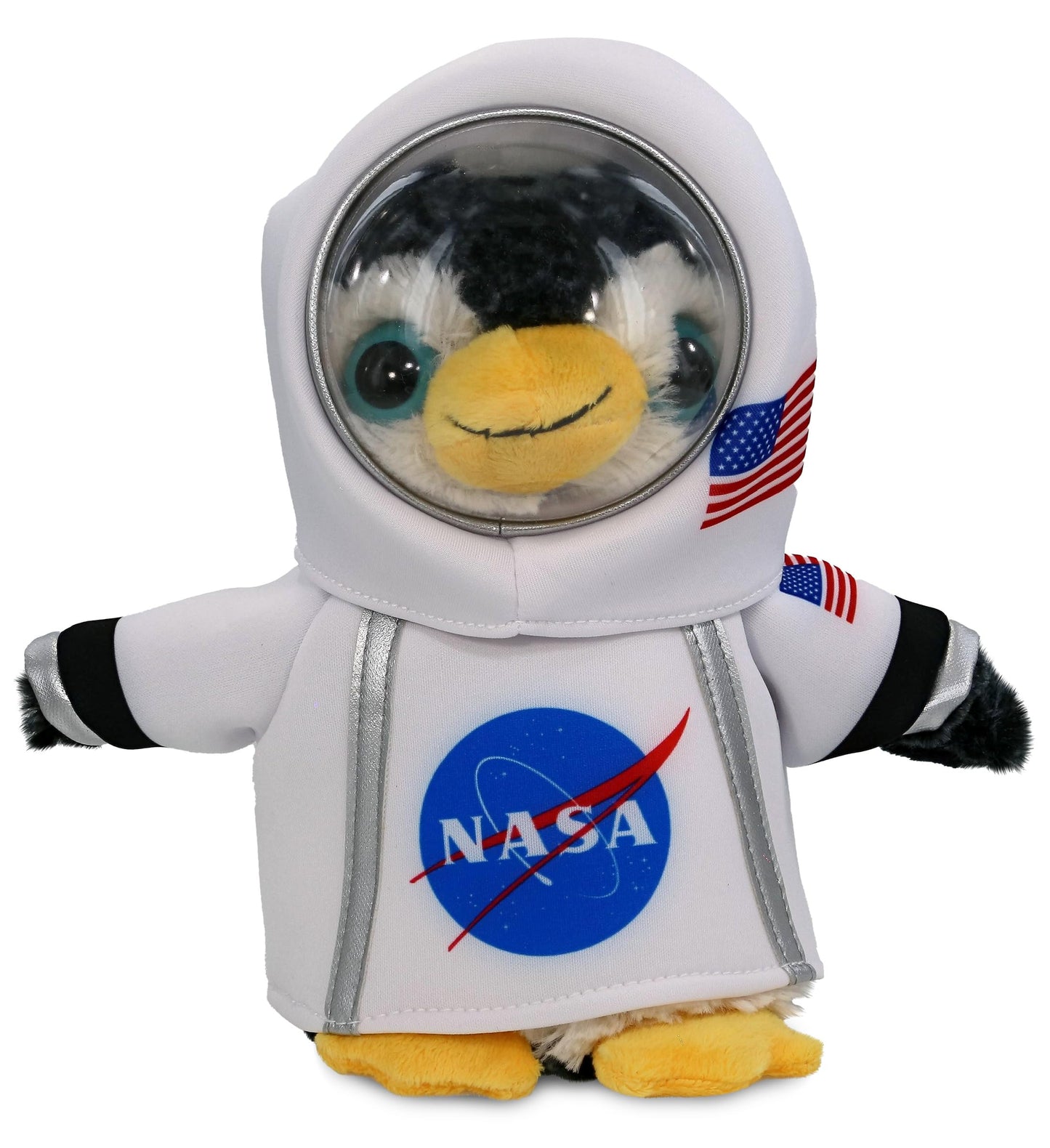DolliBu Marine Wild Penguin Astronaut Plush Toy - Farm Life Astronaut Stuffed Animal with Space Helmet and NASA Astronaut Costume, Spaceman Doll Decor