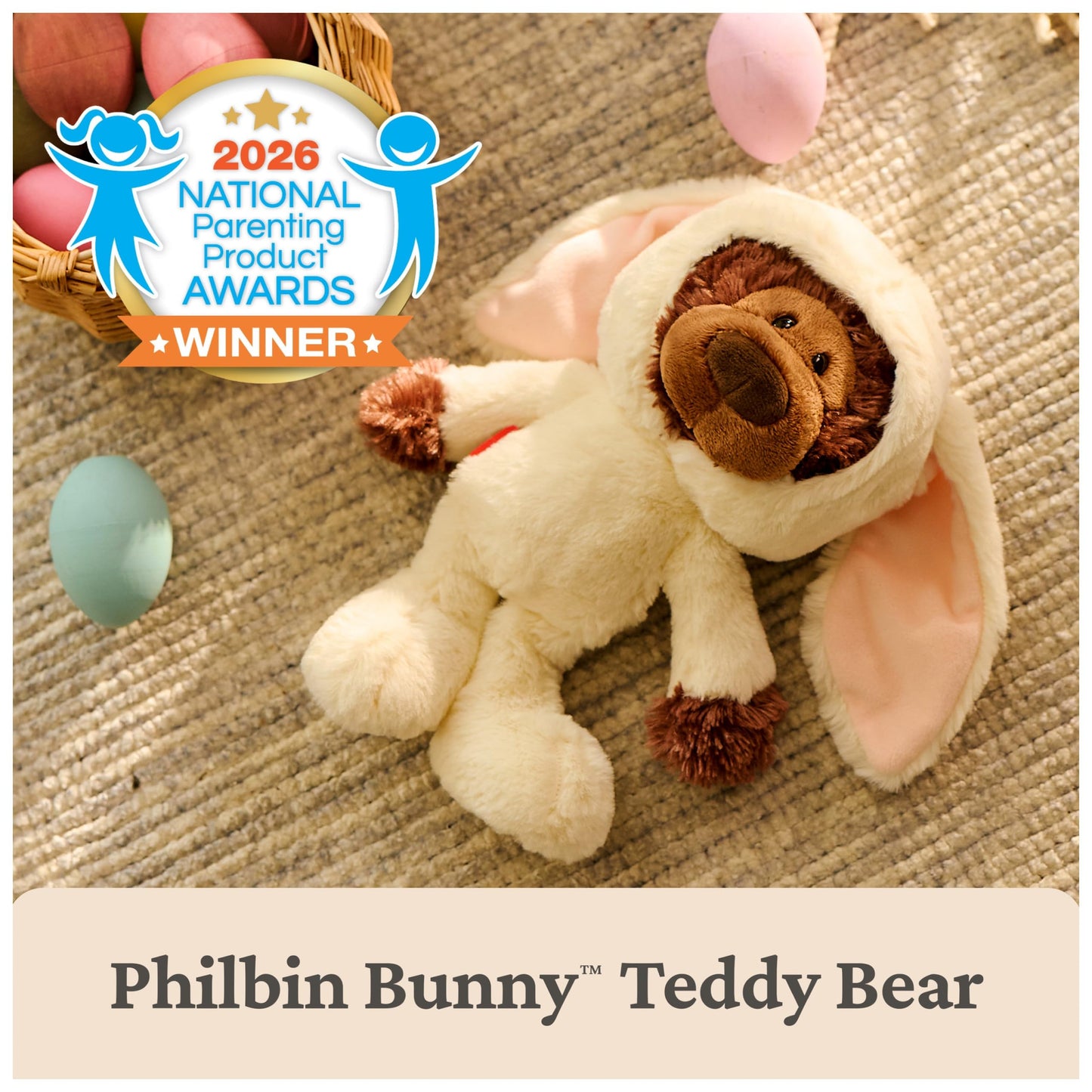 GUND Philbin Bunny 10-Inch Stuffed Animal Plush Toy in Easter Bunny Outfit