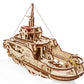 Tugboat Ugears 3D Mechanical Wooden Model for Self Assembling, DIY, Brainteaser