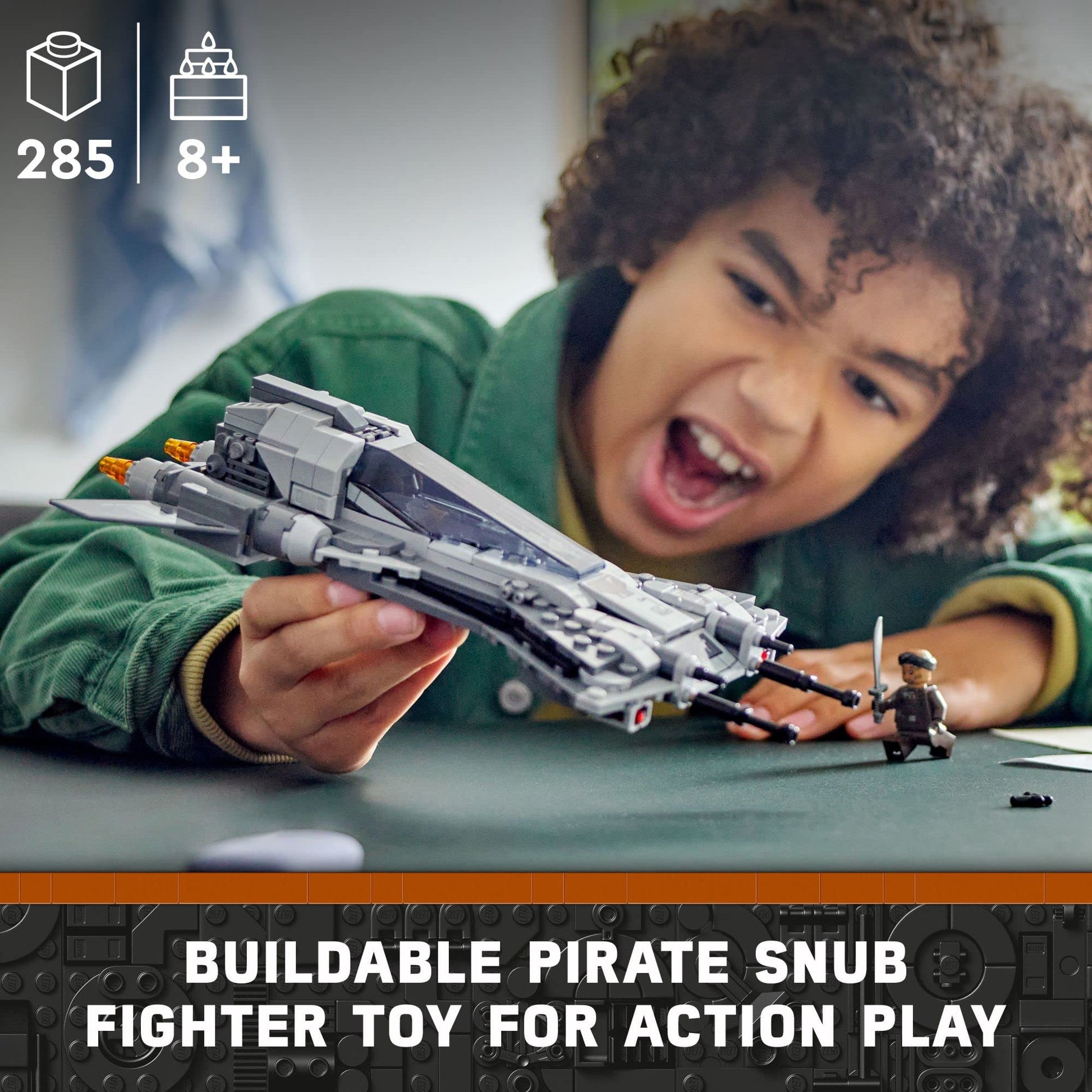 LEGO Star Wars Pirate Snub Fighter 75346 Buildable Starfighter Playset Featuring Pirate Pilot and Vane Characters from the Mandalorian Season 3,