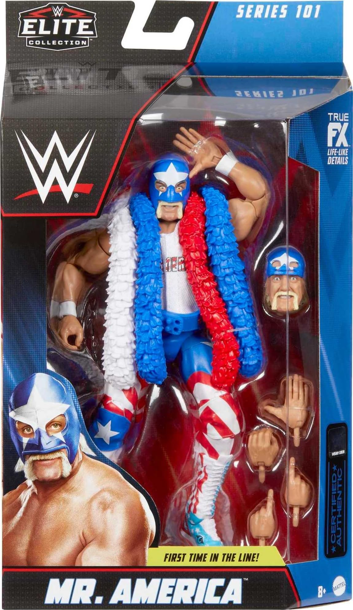 Mattel WWE Mr. America Elite Collection Action Figure, Deluxe Articulation & Life-like Detail with Iconic Accessories, 6-inch