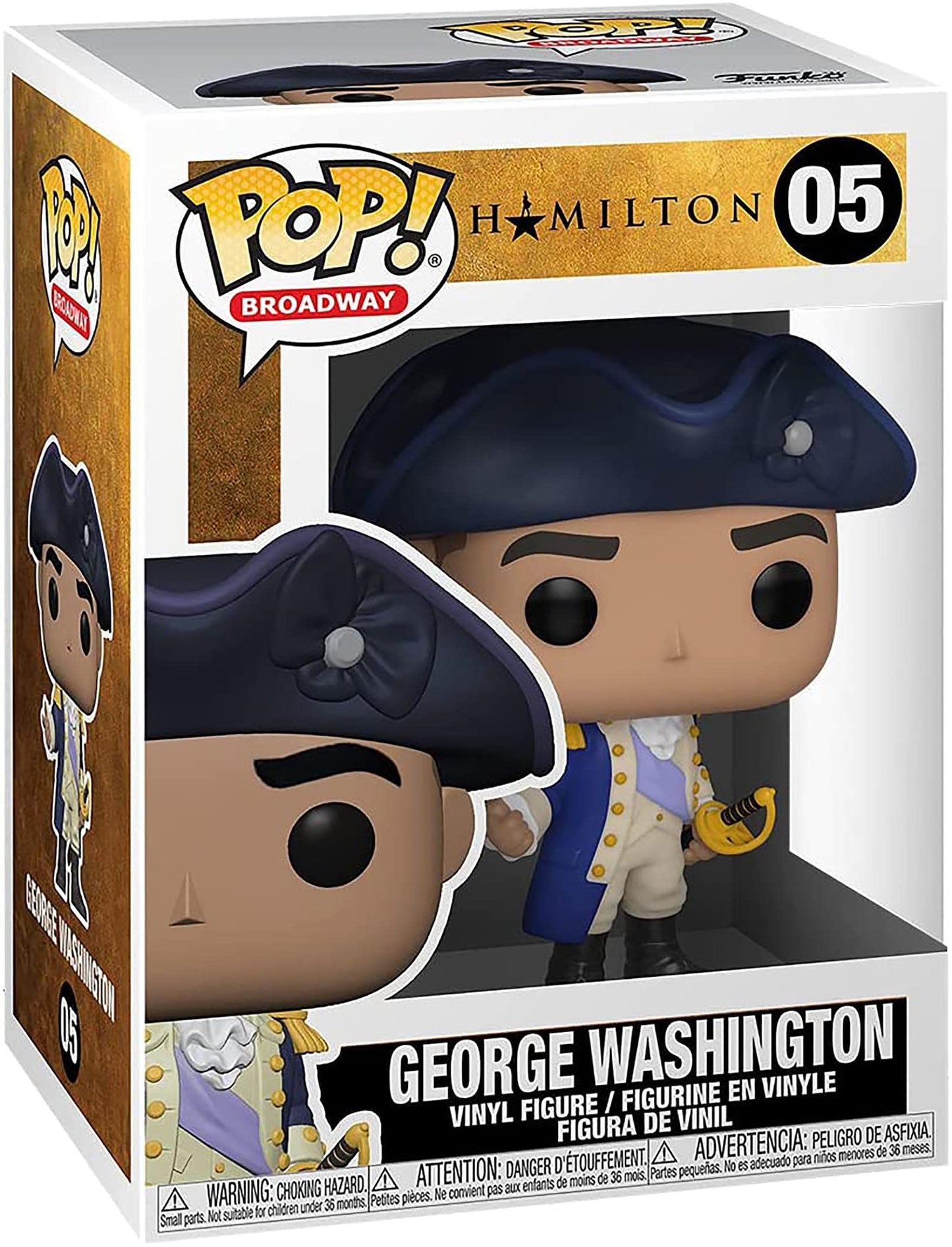 Funko POP Movies: Hamilton - George Washington, 3.75 inches,Multicolor,57576