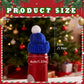 JITUIHOM 100pcs Mini Christmas Hat Set Mini Knitted Doll Hats Small Christmas Tree Decorations Santa Snowman Hats DIY Craft Toys Wine Bottle Ornaments