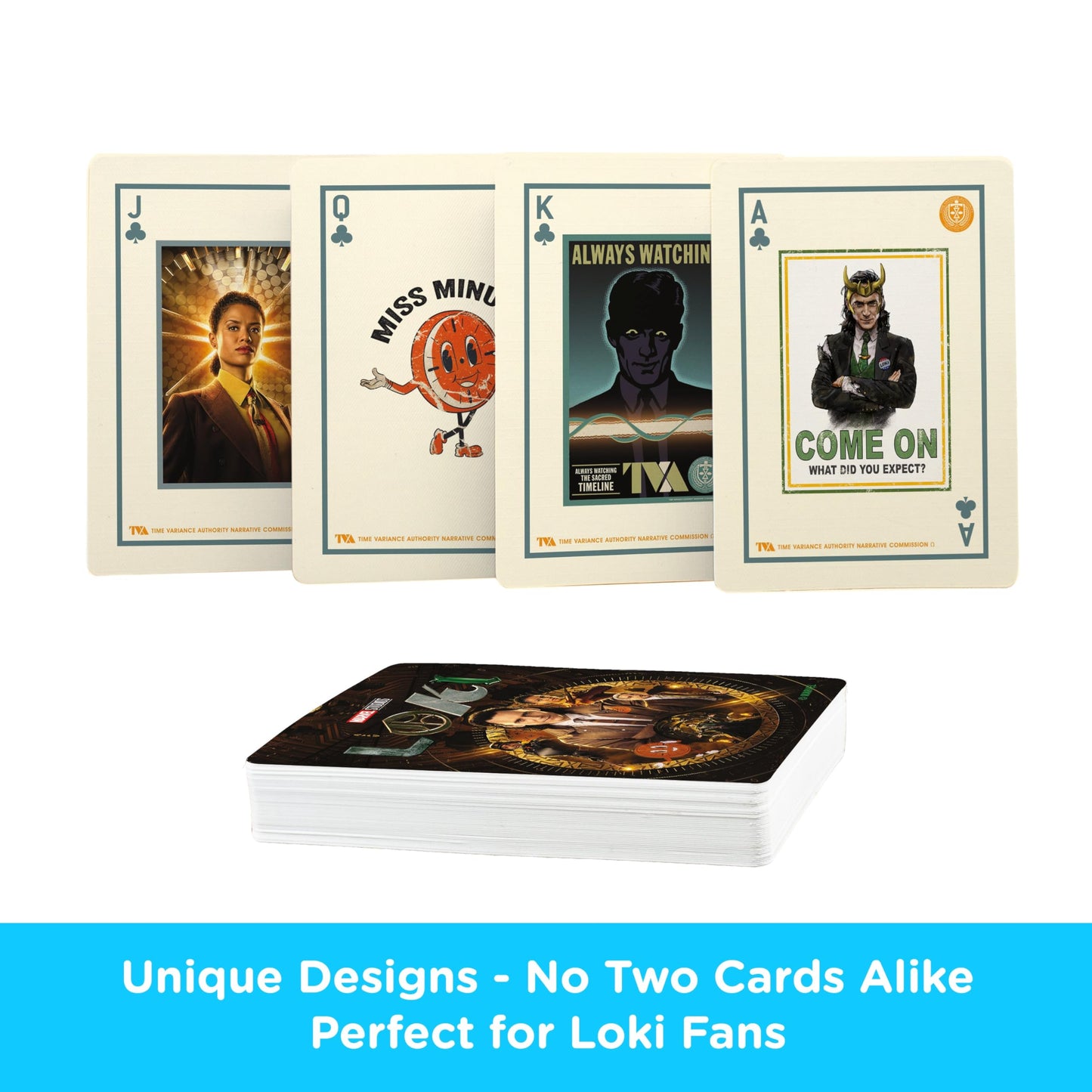 Aquarius Marvel Loki Playing Cards - Loki Themed Deck of Cards for Your Favorite Card Games - Officially Licensed Marvel Comics Merchandise