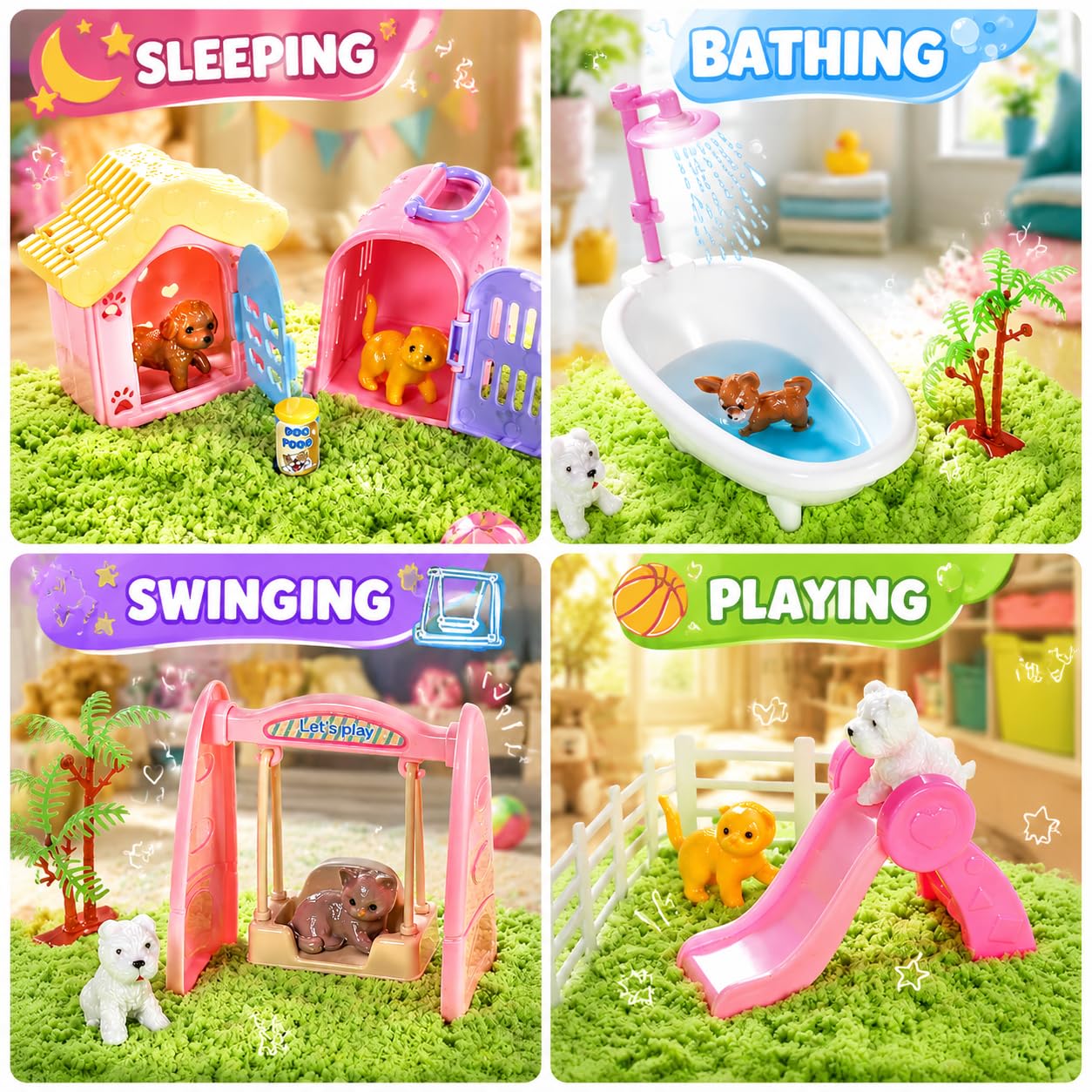 Carolart Pet Sensory Bin, Dog & Cat Sand Box Play Sand Kit, Sensory Toys