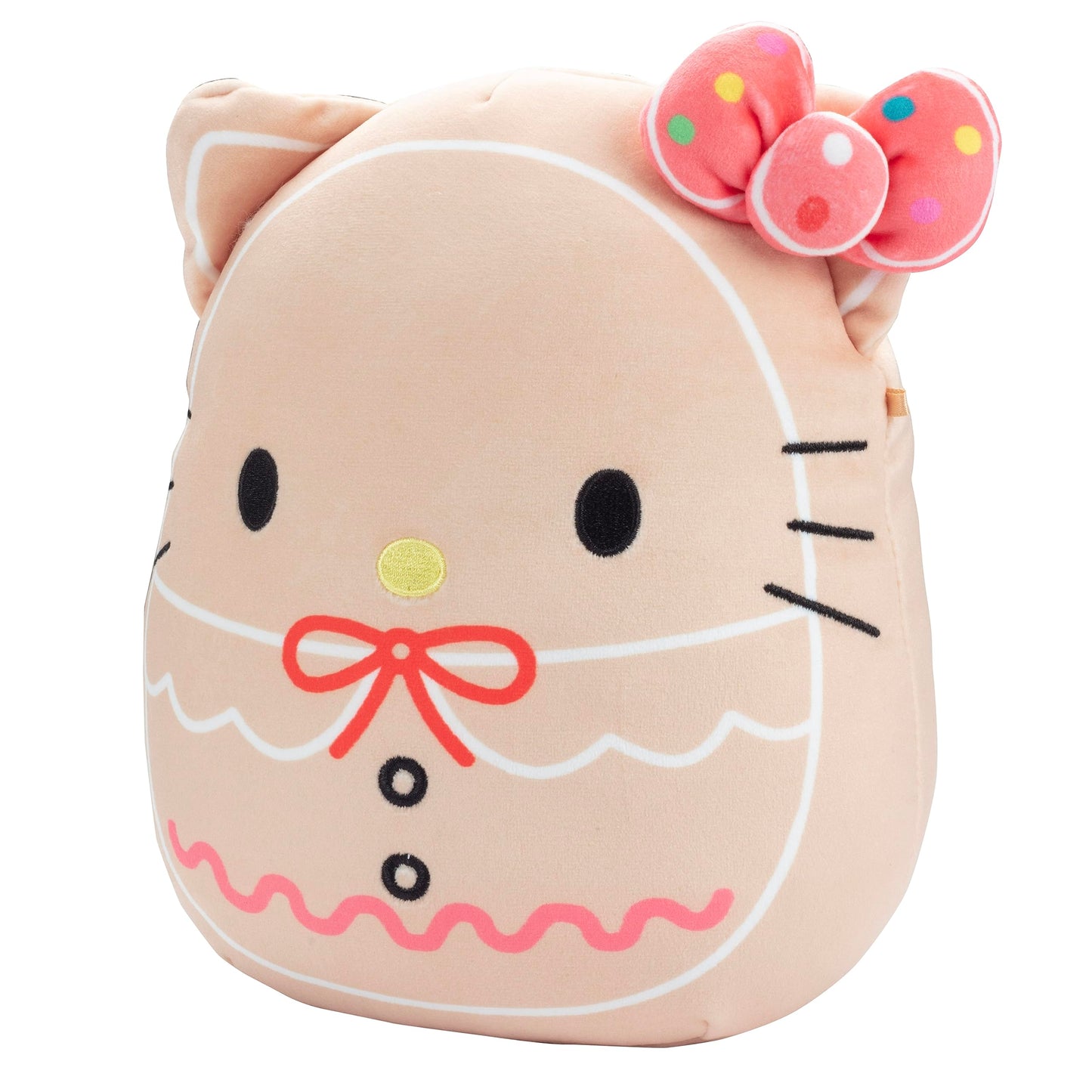 Squishmallows Original 8-Inch Hello Kitty Gingerbread Cookie - Official Jazwares Sanrio Christmas Plush - Collectible Soft & Squishy Stuffed Animal