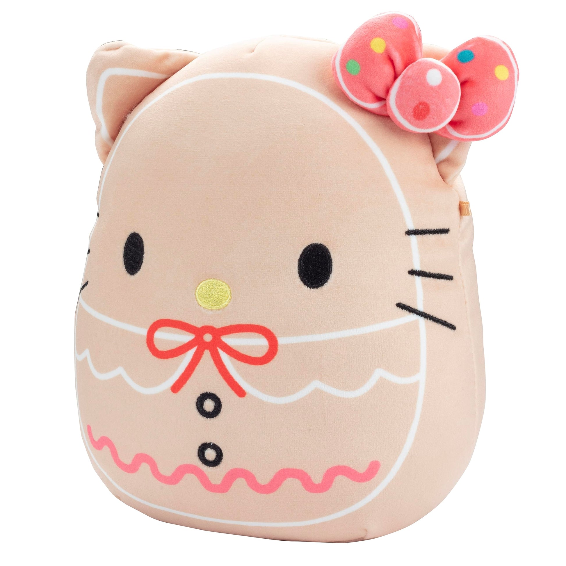 Squishmallows Original 8-Inch Hello Kitty Gingerbread Cookie - Official Jazwares Sanrio Christmas Plush - Collectible Soft & Squishy Stuffed Animal