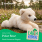 The Petting Zoo Polar Bear Stuffed Animal Plushie, Gifts for Kids, Earth Keeperz Wildlife Animals, Zoologee White Polar Bear Plush Toy, 10 inches