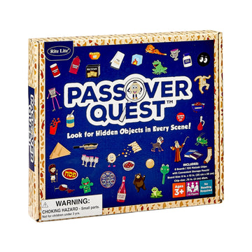 Rite Lite Passover Quest Game Passover Gifts Activities Jewish Pesach Seder Holiday Party Favors - Be the 1st to Find All Passover Icons in All 6