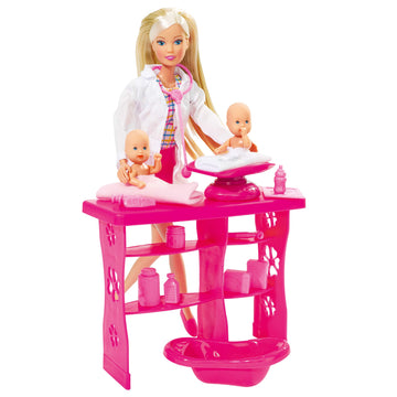Simba Toys: Steffi Love Baby Doctor Playset, Includes a Baby Scale, Baby Bath and Observation Table, Promotes Pretend Play, for Ages 3 and up