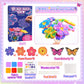 Arts and Crafts for Girls Ages 4-12, Poke Art Flower Bouquet with 8 Flowers & 2 Butterflies DIY Creative Activity Mess-Free Fun for Kid Party Favors